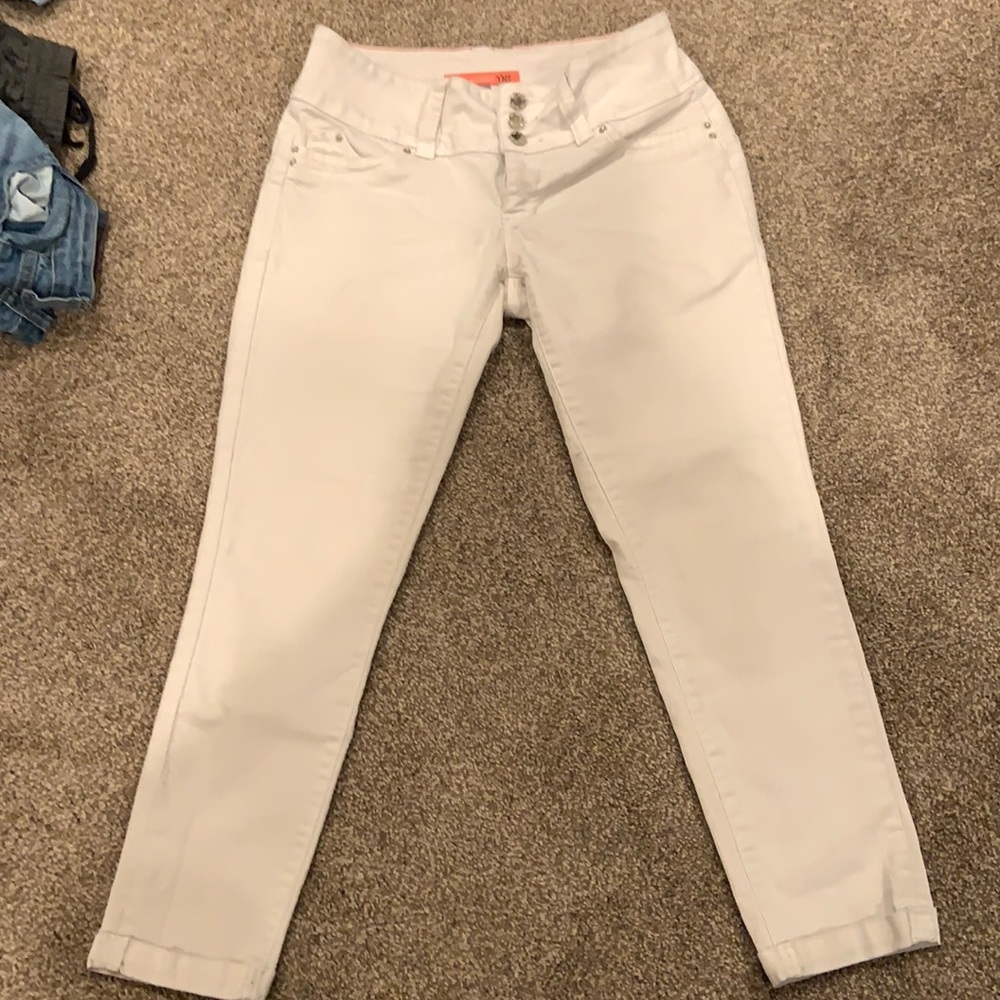 White High Waisted Skinny Jeans